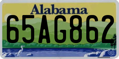 AL license plate 65AG862