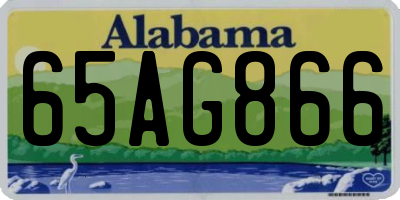 AL license plate 65AG866