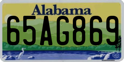 AL license plate 65AG869