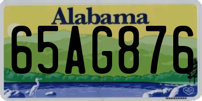 AL license plate 65AG876