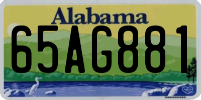 AL license plate 65AG881