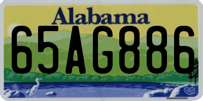 AL license plate 65AG886