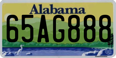 AL license plate 65AG888