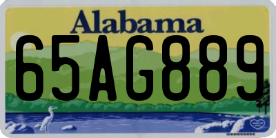 AL license plate 65AG889