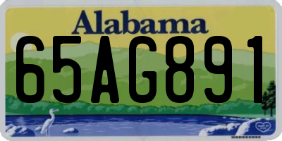 AL license plate 65AG891