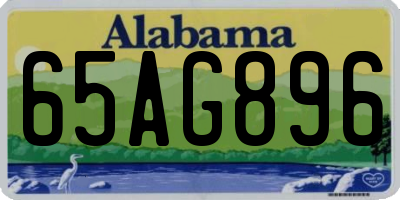 AL license plate 65AG896