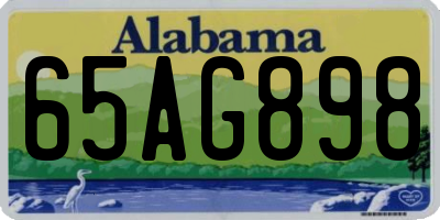 AL license plate 65AG898