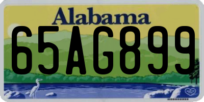AL license plate 65AG899