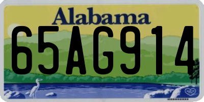 AL license plate 65AG914
