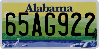 AL license plate 65AG922