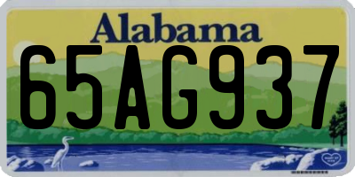 AL license plate 65AG937