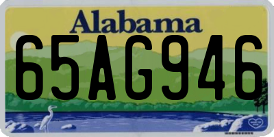 AL license plate 65AG946