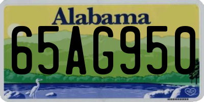 AL license plate 65AG950