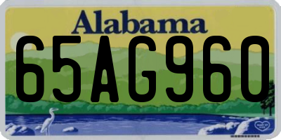 AL license plate 65AG960