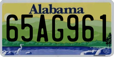 AL license plate 65AG961