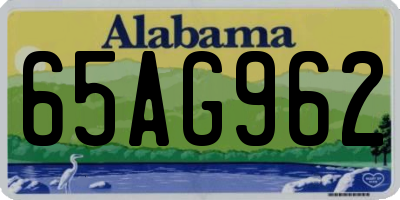 AL license plate 65AG962