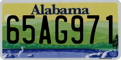 AL license plate 65AG971