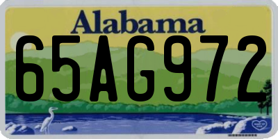 AL license plate 65AG972