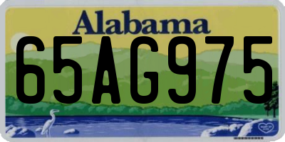 AL license plate 65AG975