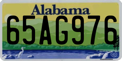AL license plate 65AG976