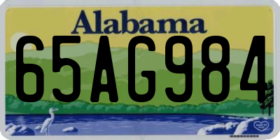 AL license plate 65AG984