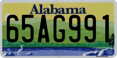 AL license plate 65AG991