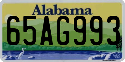 AL license plate 65AG993