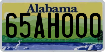AL license plate 65AH000