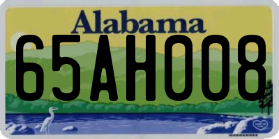 AL license plate 65AH008