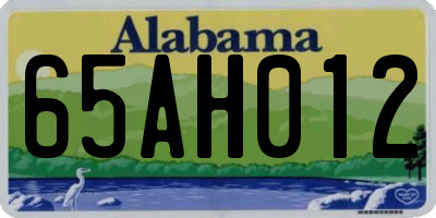 AL license plate 65AH012