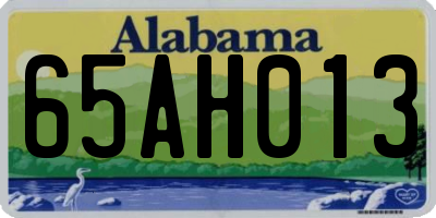 AL license plate 65AH013
