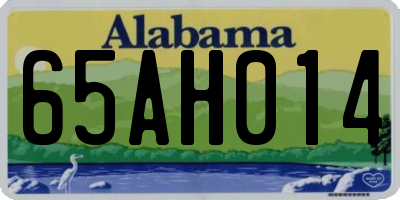 AL license plate 65AH014