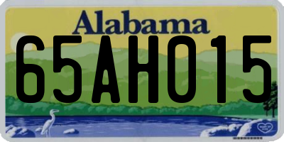 AL license plate 65AH015