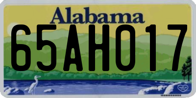 AL license plate 65AH017