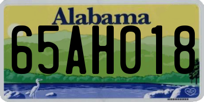 AL license plate 65AH018