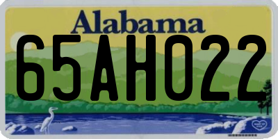 AL license plate 65AH022