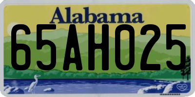 AL license plate 65AH025