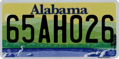 AL license plate 65AH026