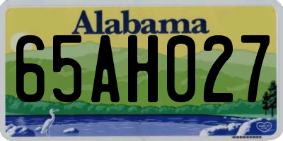 AL license plate 65AH027