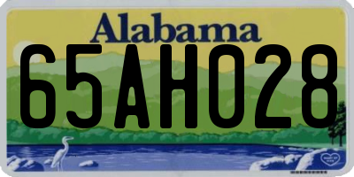 AL license plate 65AH028