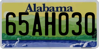 AL license plate 65AH030
