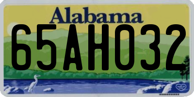 AL license plate 65AH032