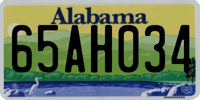 AL license plate 65AH034