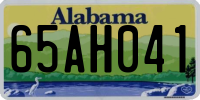 AL license plate 65AH041
