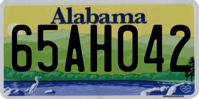AL license plate 65AH042