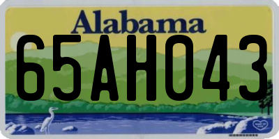 AL license plate 65AH043
