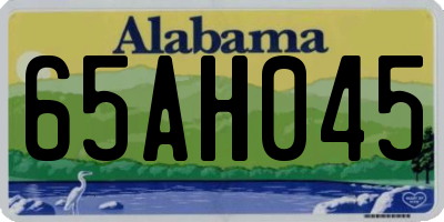 AL license plate 65AH045
