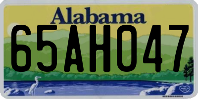 AL license plate 65AH047