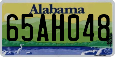 AL license plate 65AH048