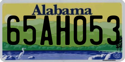 AL license plate 65AH053